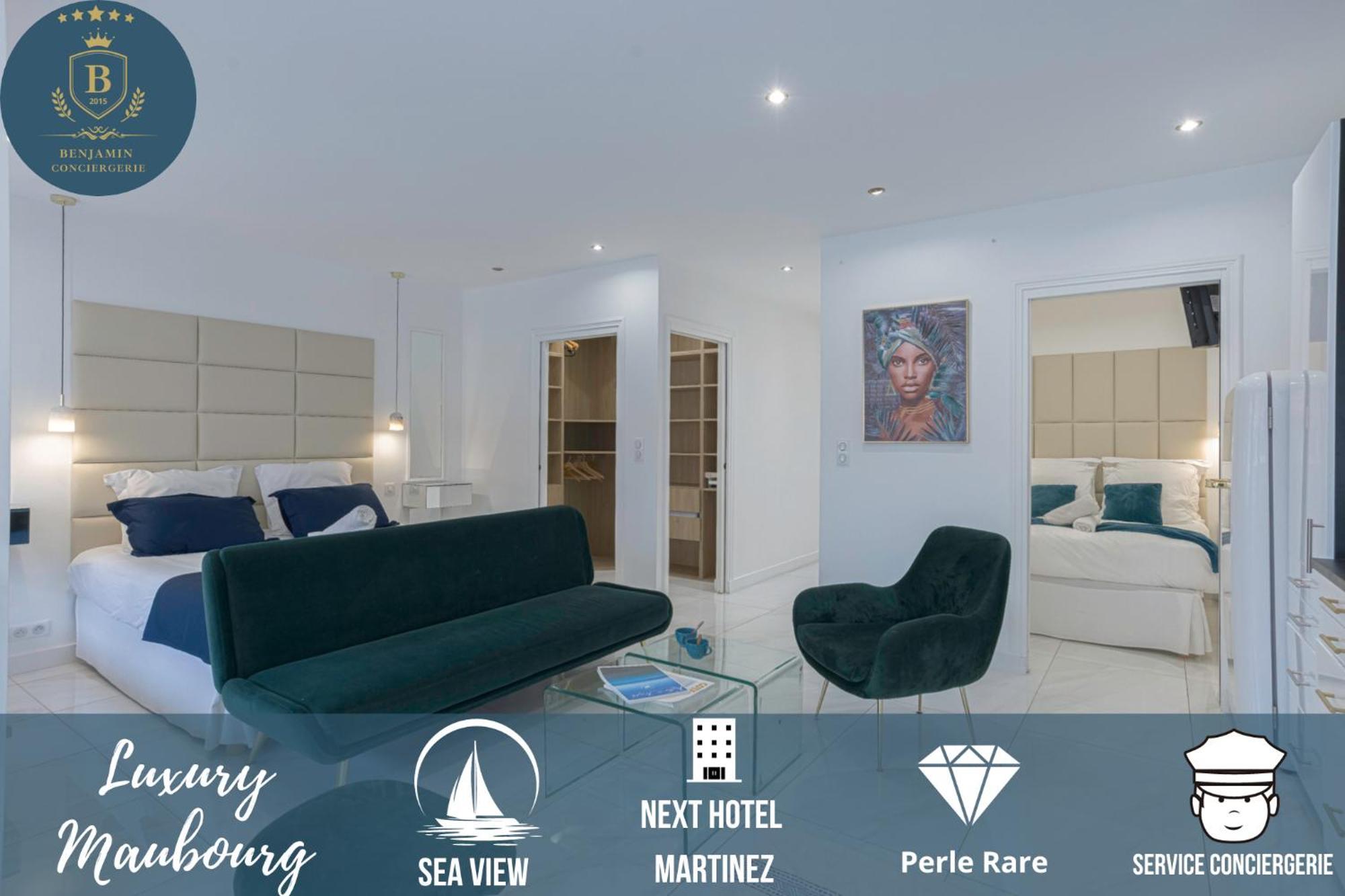 Luxury Maubourg - Vue Mer - Croisette 50M Plage - Clim - Terrasse Κάννες Εξωτερικό φωτογραφία